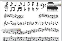 طرح  وکتور المان های موسیقی