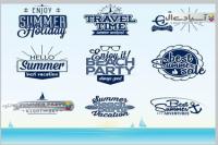 طرح های لایه باز برچسب های سفر تابستانی