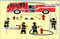 مجموعه تصاویر وکتور سیستم حفاظت آتش نشانی